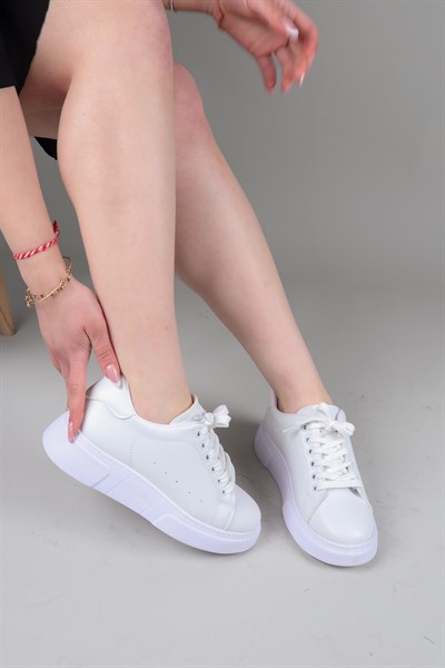 ROBORE Bağcıklı Sneakers BEYAZ