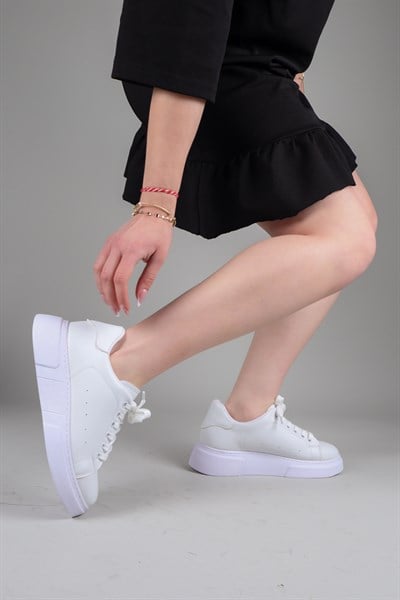 ROBORE Bağcıklı Sneakers BEYAZ