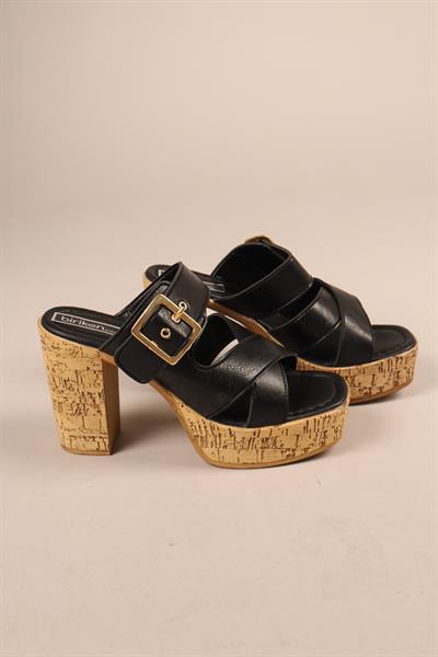 RONİKA Platform Topuklu Terlik SİYAH