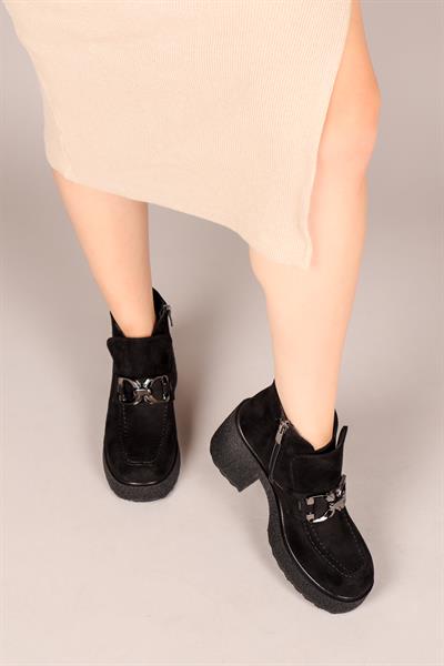 SABİNE Gizli Lastik Tokalı Bootie SİYAH