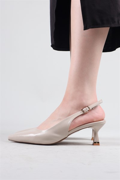 SAHEL Verev Alçak Topuklu Stiletto TEN