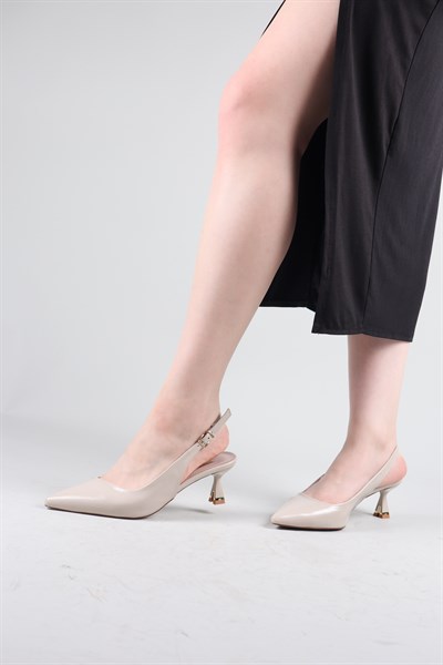 SAHEL Verev Alçak Topuklu Stiletto TEN