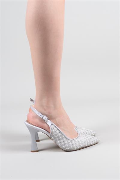 SANDOR Çubuk Boncuklu Stiletto GÜMÜŞ