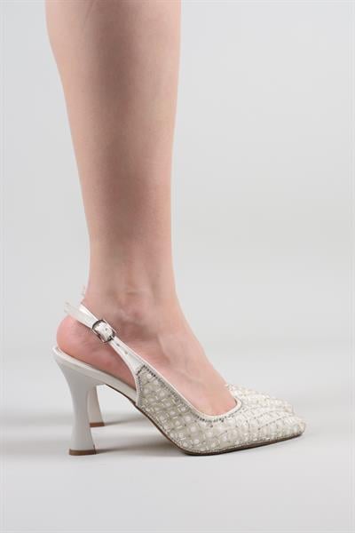 SANDOR Çubuk Boncuklu Stiletto SEDEF