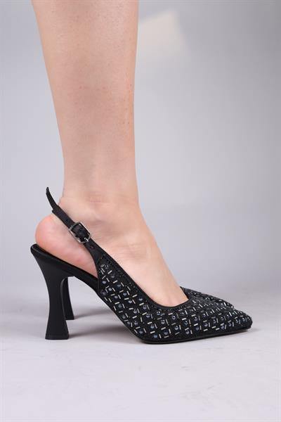 SANDOR Çubuk Boncuklu Stiletto SİYAH