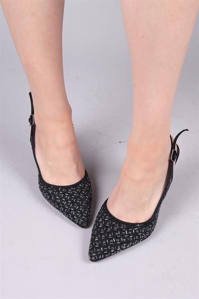 SANDOR Çubuk Boncuklu Stiletto SİYAH