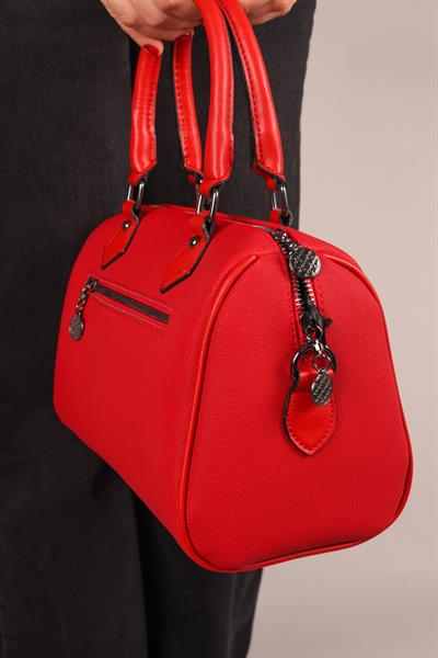 Silindir El Çantası KIRMIZI