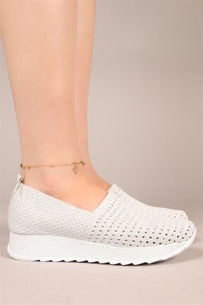 SNİX Triko Kalın Tabanlı Babet GÜMÜŞ