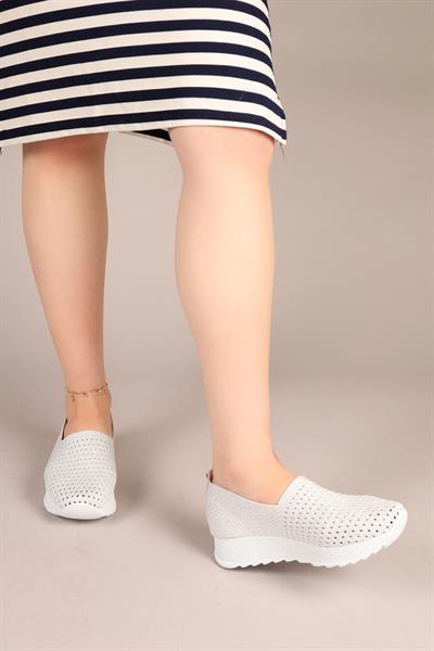 SNİX Triko Kalın Tabanlı Babet GÜMÜŞ