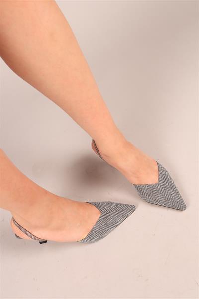 SORELLE Arkası Lastikli Stiletto PLATİN
