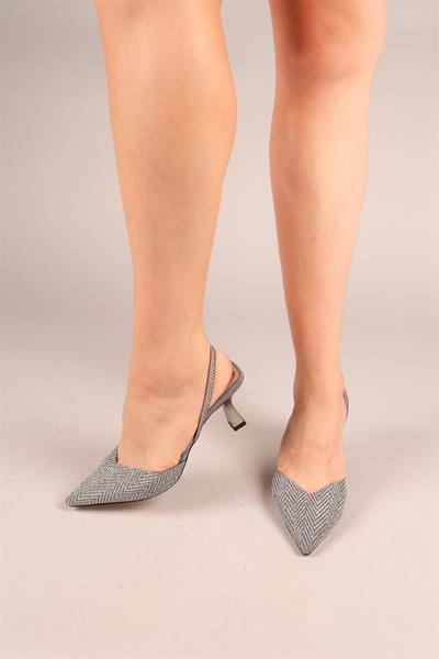 SORELLE Arkası Lastikli Stiletto PLATİN