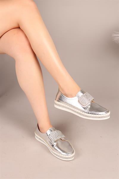 STONE Taşlı Cırtlı Sneakers GÜMÜŞSPOR AYAKKABI