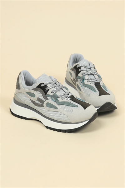 Süet Garnili Kadın Spor Ayakkabı MULTİ GRİ