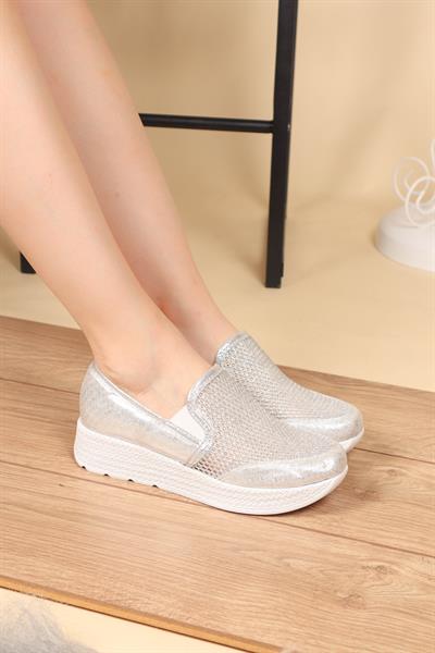 Sultan File Garnili Ayakkabı GÜMÜŞ