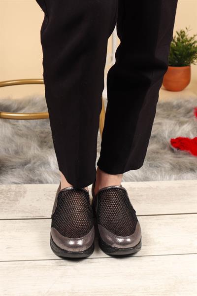 Sultan File Garnili Ayakkabı PLATİN