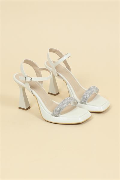 Taşlı Tek Bant Platform Topuklu Ayakkabı SEDEF