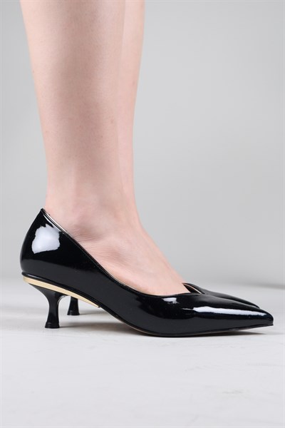 TERESY V Dekolteli Stiletto SİYAH