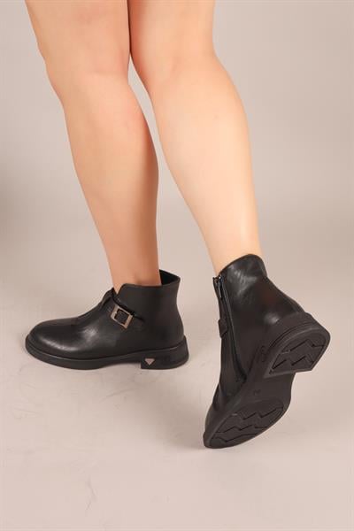 TESLA Yan Kemerli Bot SİYAH