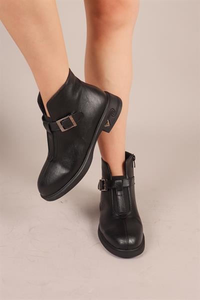 TESLA Yan Kemerli Bot SİYAH