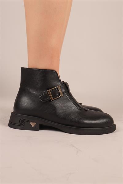 TESLA Yan Kemerli Bot SİYAH