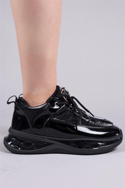 TİROL Rugan Garnili Paraşüt Spor Ayakkabı SİYAH