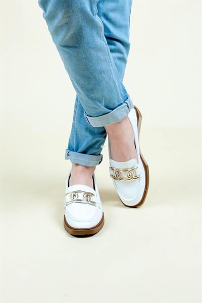 Tokalı Loafer BEYAZ