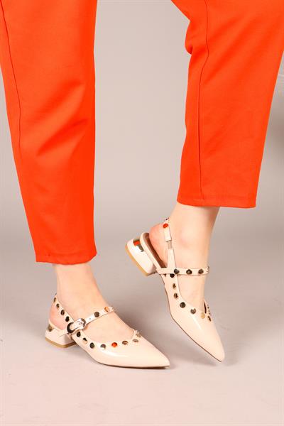 TOOTSY Gold Detaylı Rugan Babet TEN