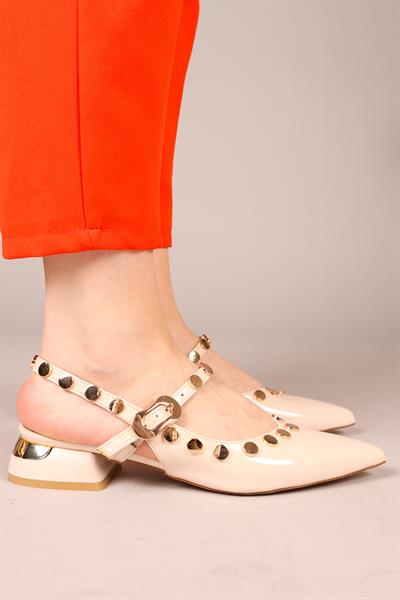 TOOTSY Gold Detaylı Rugan Babet TEN