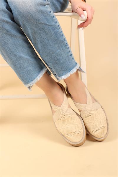 Triko Arkası Açık Babet TEN