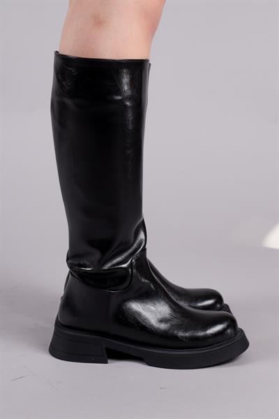 VALONYA Düz Çizme SİYAH