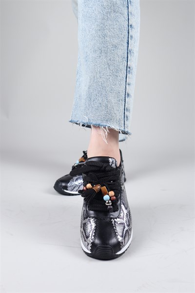 ZIMEJA Yılan Desenli Sneakers SİYAH
