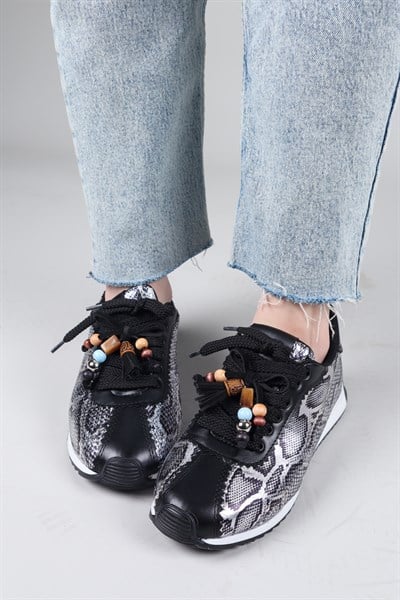 ZIMEJA Yılan Desenli Sneakers SİYAH