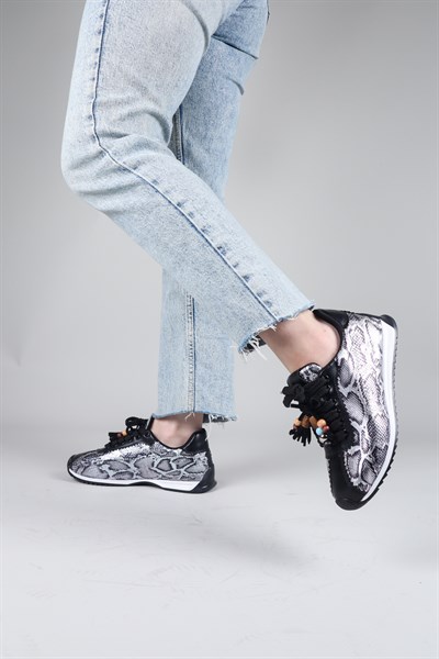 ZIMEJA Yılan Desenli Sneakers SİYAH