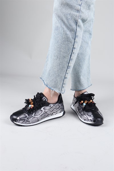 ZIMEJA Yılan Desenli Sneakers SİYAH