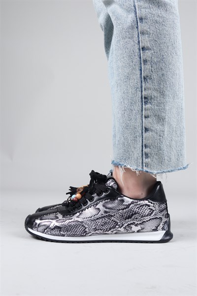 ZIMEJA Yılan Desenli Sneakers SİYAH
