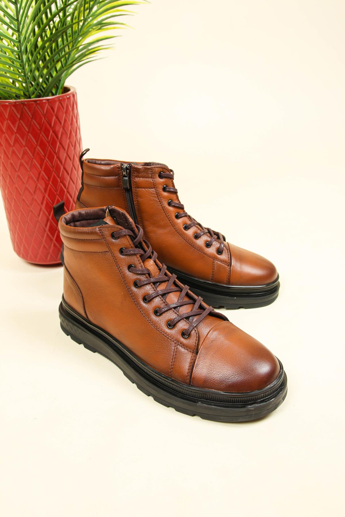 Dikiş Detaylı Erkek Bot TABA