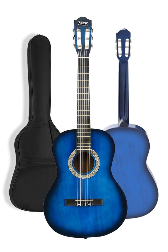 Mavi Renk Klasik Gitarlarda Midex İmzası
