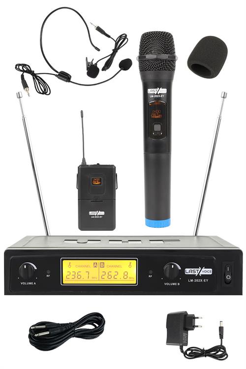 Lastvoice Lm-202EY EL ve Yaka Tipi Telsiz Kablosuz Mikrofon