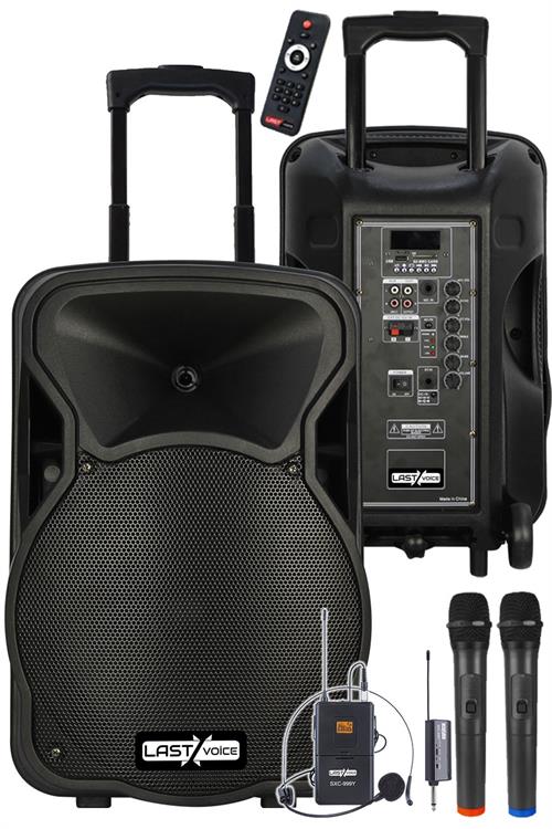 Lastvoice Ls-1912EX Taşınabilir Ses Sistemi Mikrofonlu Hoparlör Şarjlı Bluetooth 800W