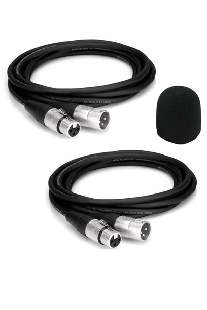 Lastvoice XLR TO XLR Stereo 3 Metre Mikrofon Kablosu 2Lİ SET Sünger Hediye (MC2103X)