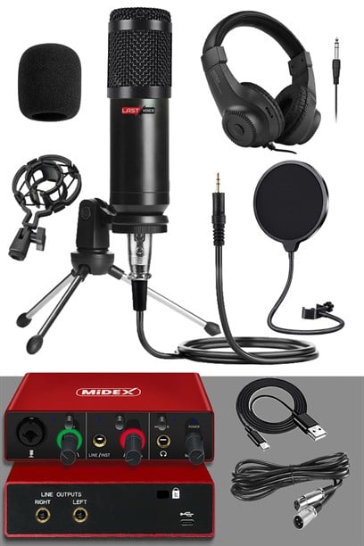 Stüdyo Ekipmanları Style Paket-1 BM800 Mikrofon Ses Kartı Stüdyo Kayıt Seti