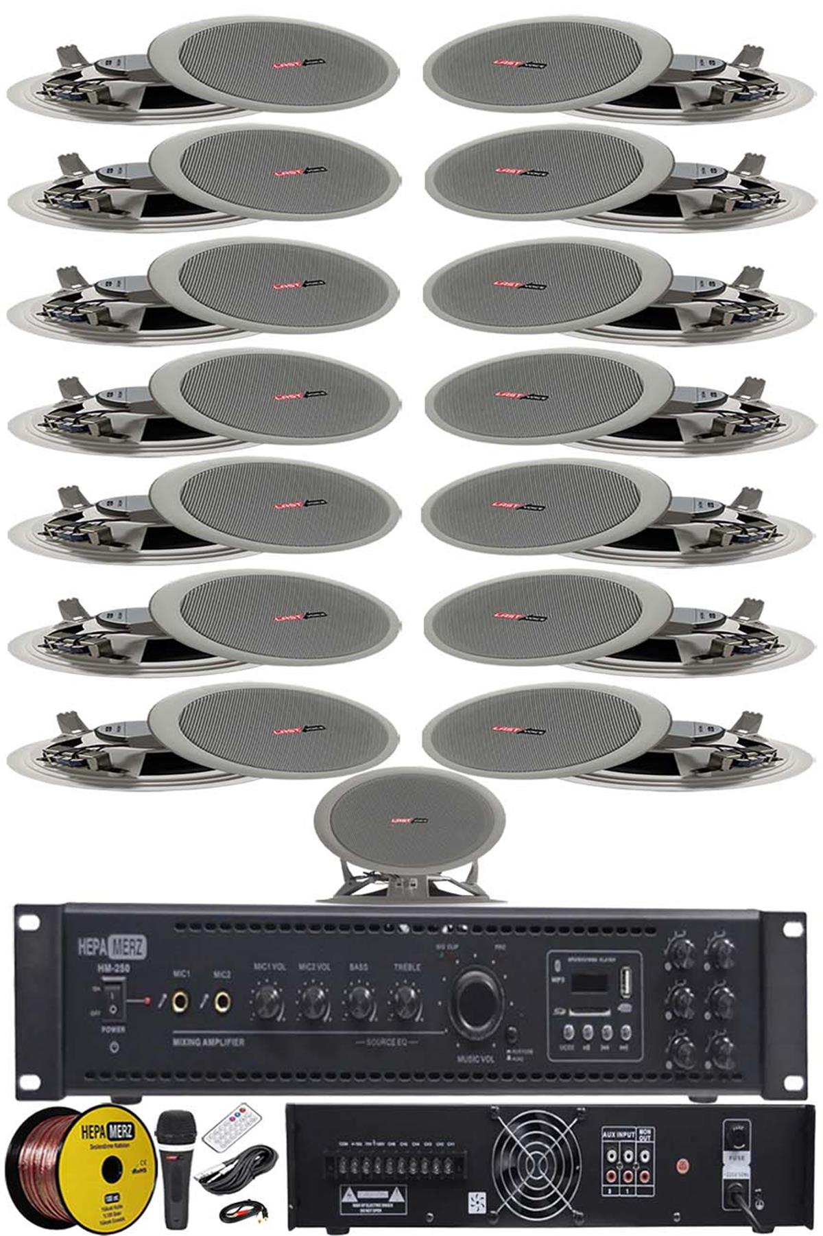 Lastvoice Maxx Paket-7 Tavan Hoparlörü ve 6 Bölgeli Anfi Ses Sistemi Paketi  (Full Set)