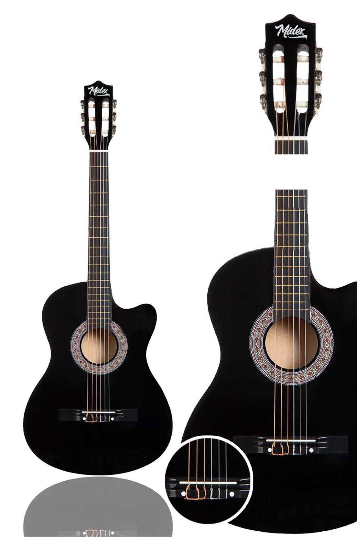 Midex CG-39CS Gigbag ve Full Aksesuar Siyah Klasik Gitar