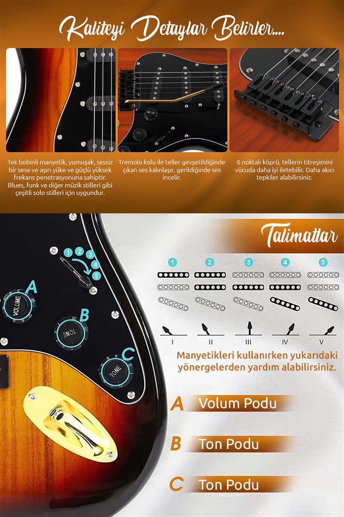 Midex GLC-40SB Profesyonel Elektro Gitar Fiyatları