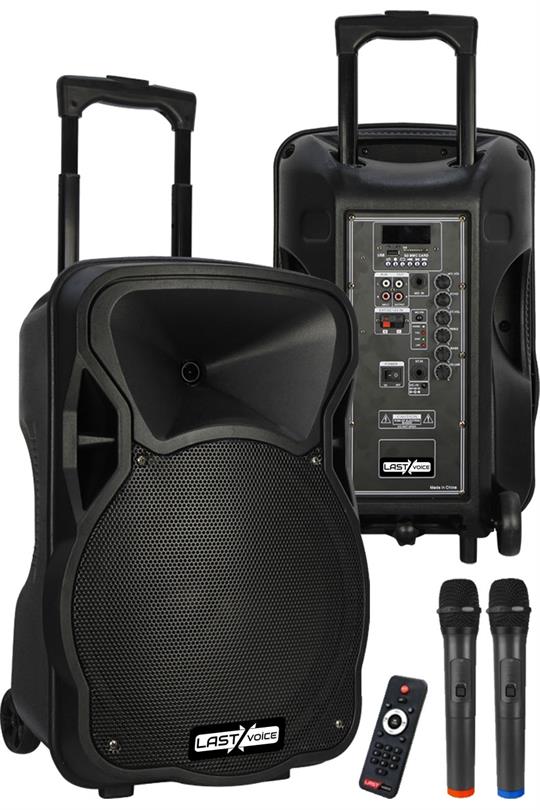 Lastvoice Ls-1912E Taşınabilir Ses Sistemi Hoparlör Çift Mikrofonlu Şarjlı 800 WATT