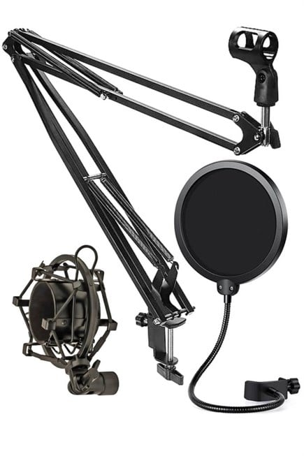 Lastvoice NB40 Pro Mikrofon Standı Shock Mount Pop Filter Set (50x50 Büyük Boy)