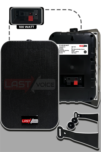 Lastvoice Black Large Plus Paket-1 Hoparlör ve Anfi Anons Ses Sistemi Seti