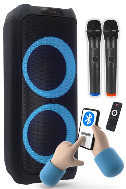 Midex 1600 Watt Mikrofonlu Karaoke Eğlence Kule Ses Sistemi Bluetooth USB Şarj (MXR-1600K)