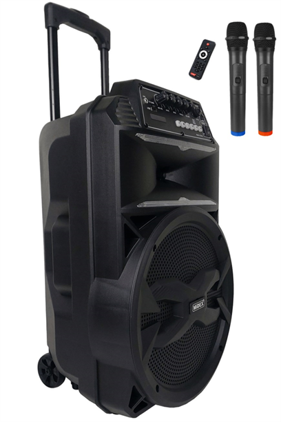 Midex 450-900 Watt Mikrofonlu Karaoke Eğlence Ses Sistemi (Bluetooth Kayıt Usb Şarjlı)