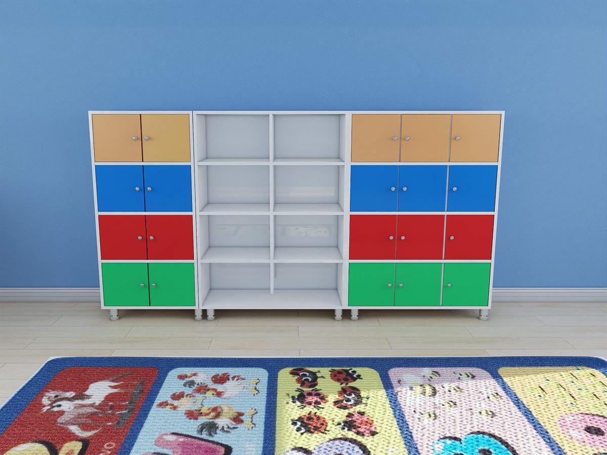 20 Kapaklı Öğrenci Dolabı+Raf